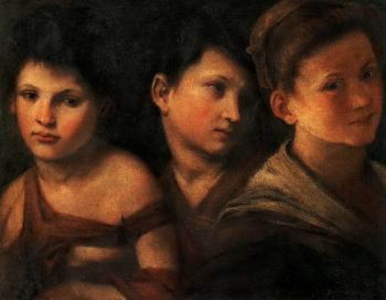 Study of three children by BOLOGNESE SCHOOL