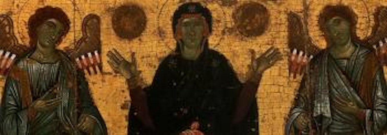 Madonna with two angels by Italian School