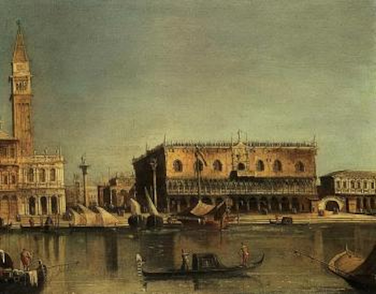 View of the Doge's palace and the library, Venice by Canaletto