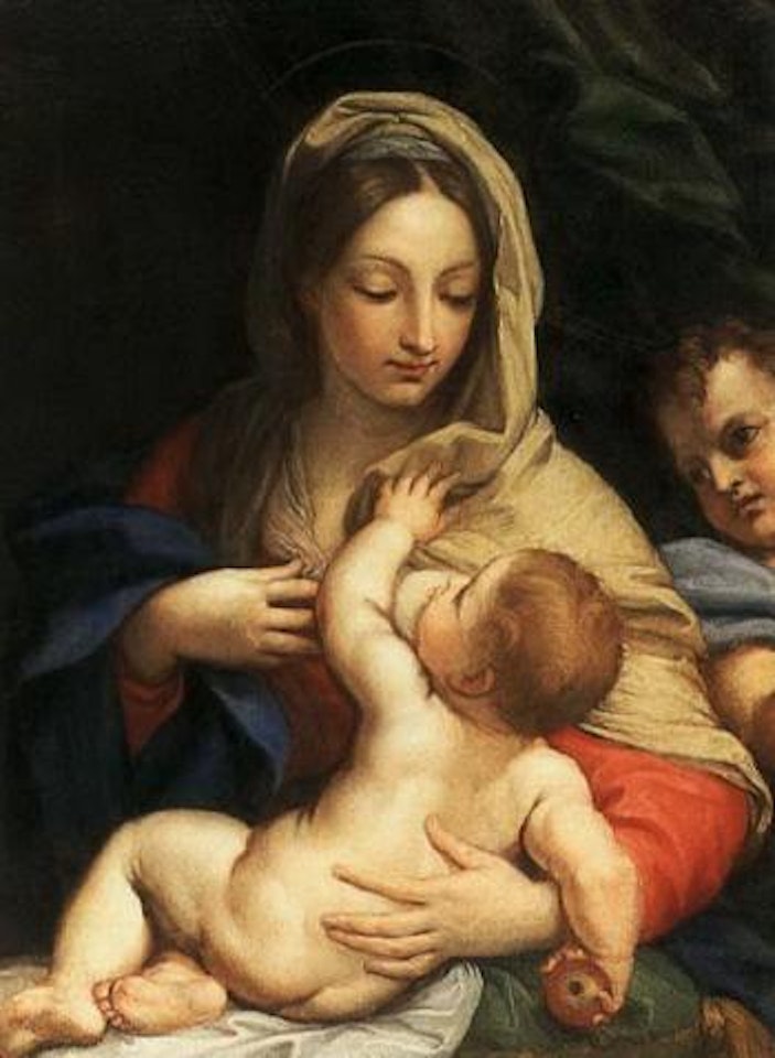 Madonna and Child with young Saint John the Baptist by Attributed to Carlo Maratta