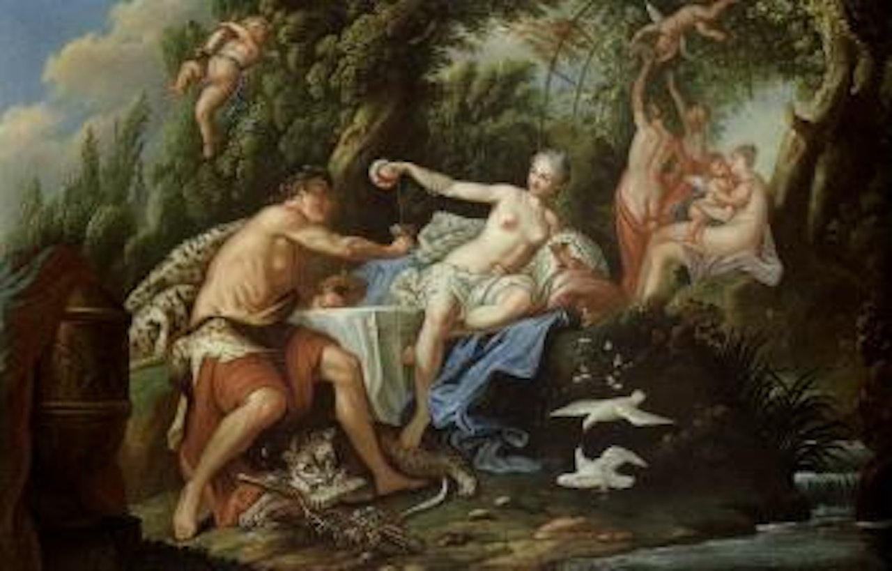 Bacchus and Venus by Italian School