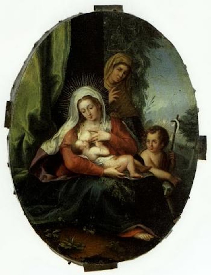 Madonna and Child, St. John, St. Elizabeth in landscape by Frans Francken II