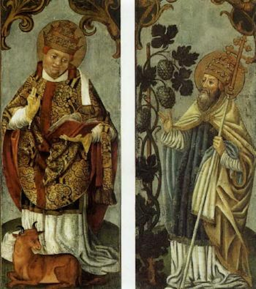 SS Mark the Evangelist and Urban, biblical scenes by German School