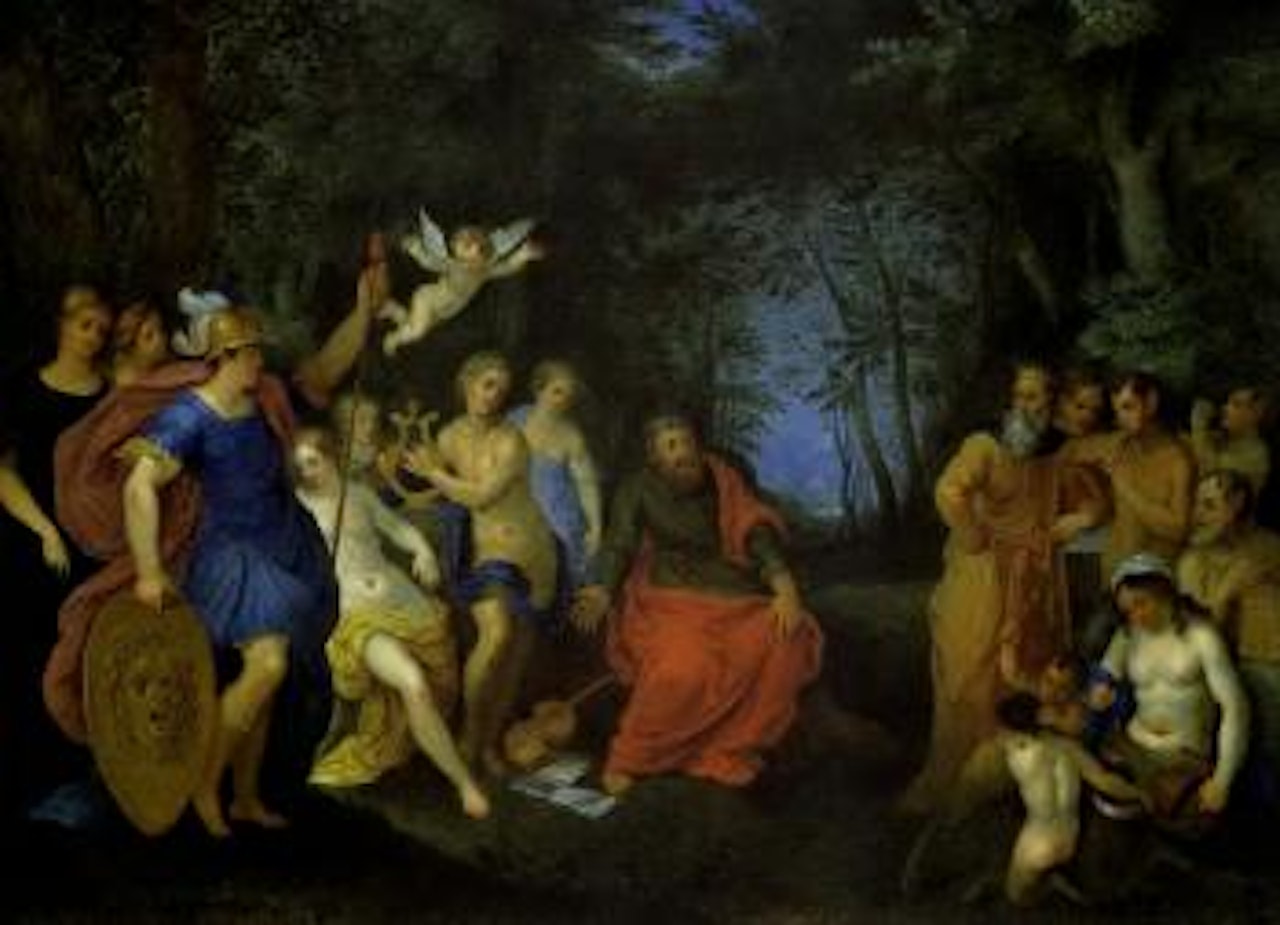 The judgement of Midas by Adriaen van Stalbemt