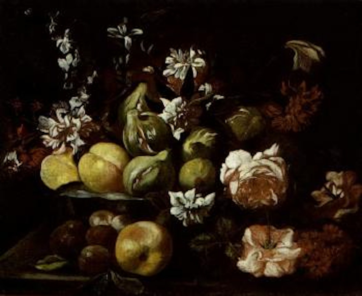 Still life with fruit and flowers by Abraham Brueghel