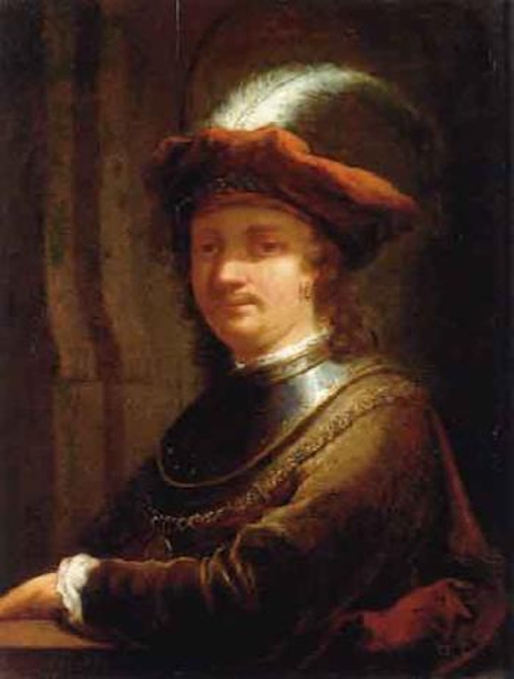 Portrait of Rembrandt Harmensz van Ryn, in fancy dress by Christian Wilhelm Ernst Dietrich