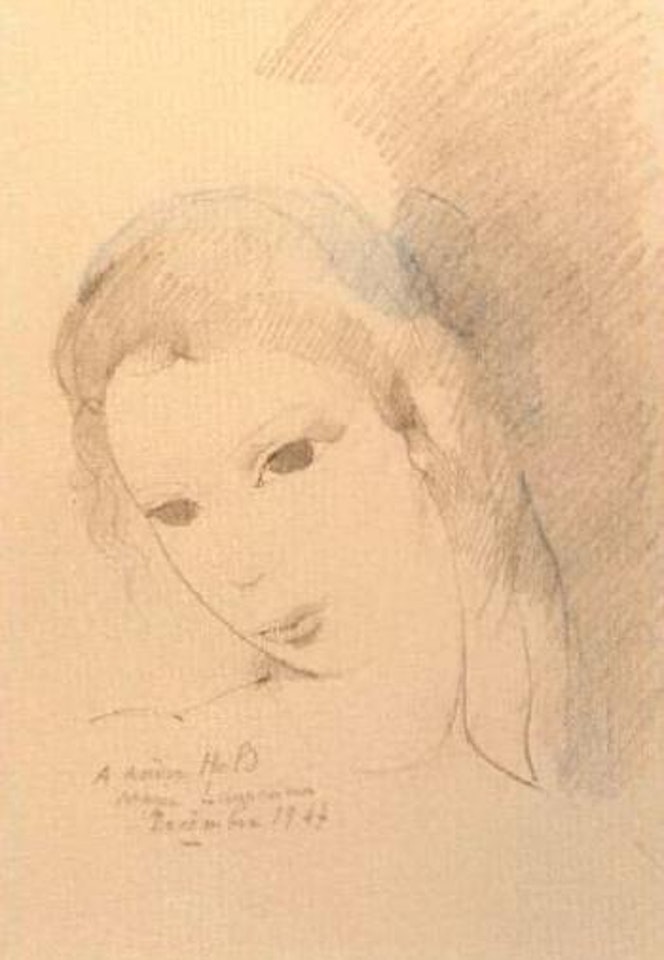 Head of a young girl by Marie Laurencin