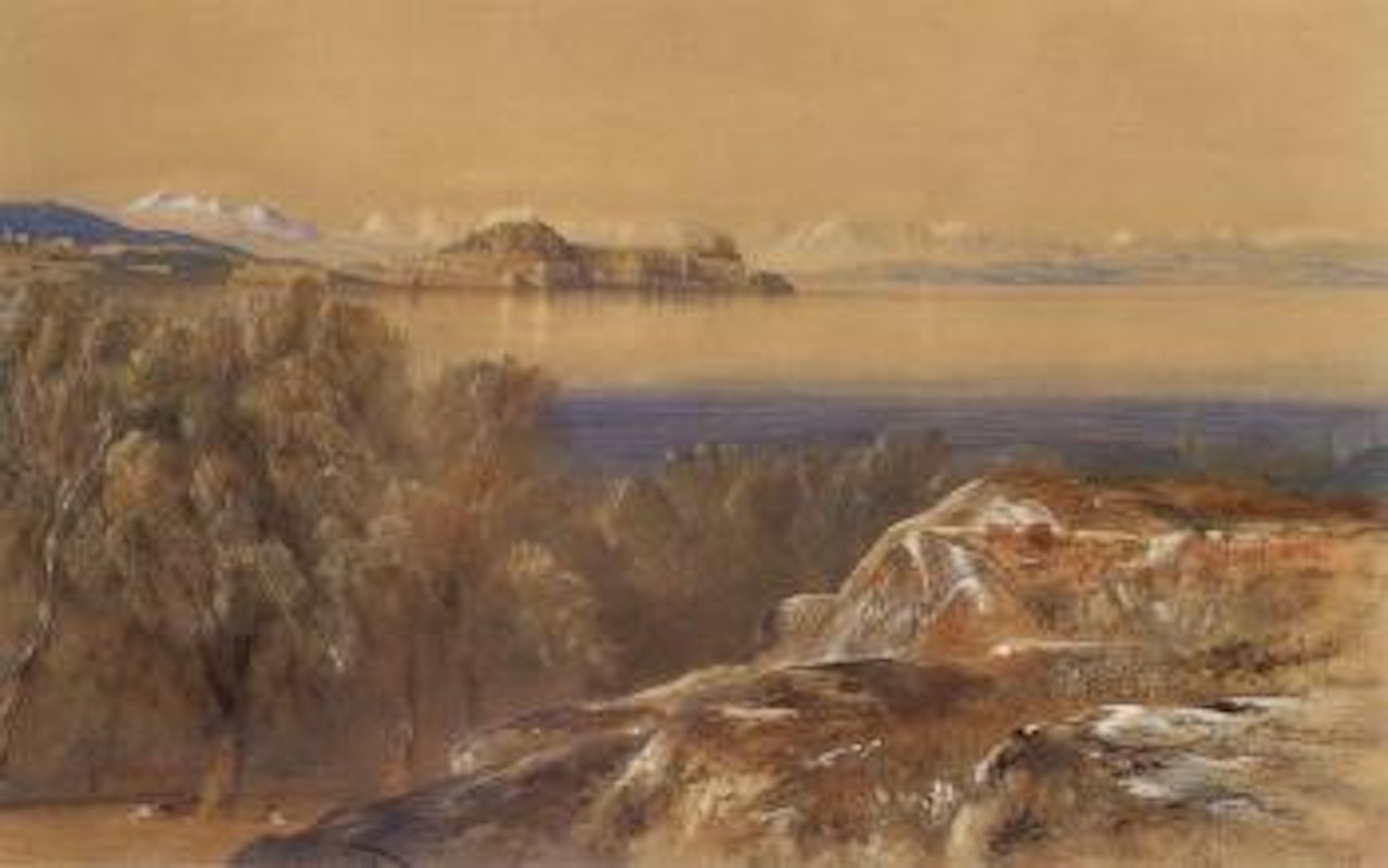 View of the Citadel of Corfu by Edward Lear