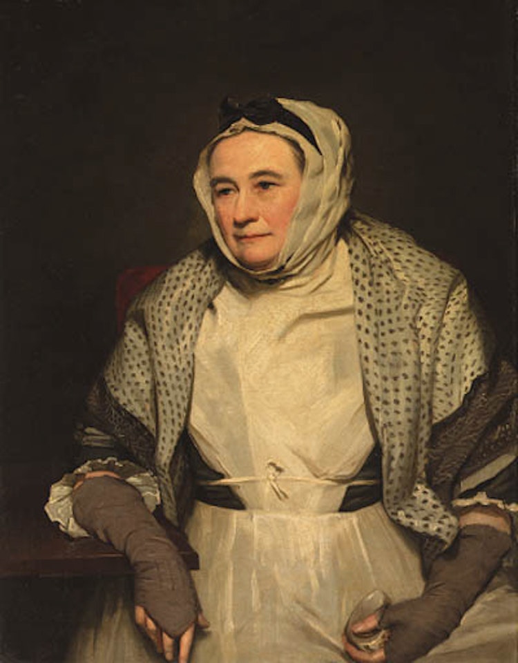 The farm's wife, portrait of Mrs Elizabeth Somerville by Henry Raeburn