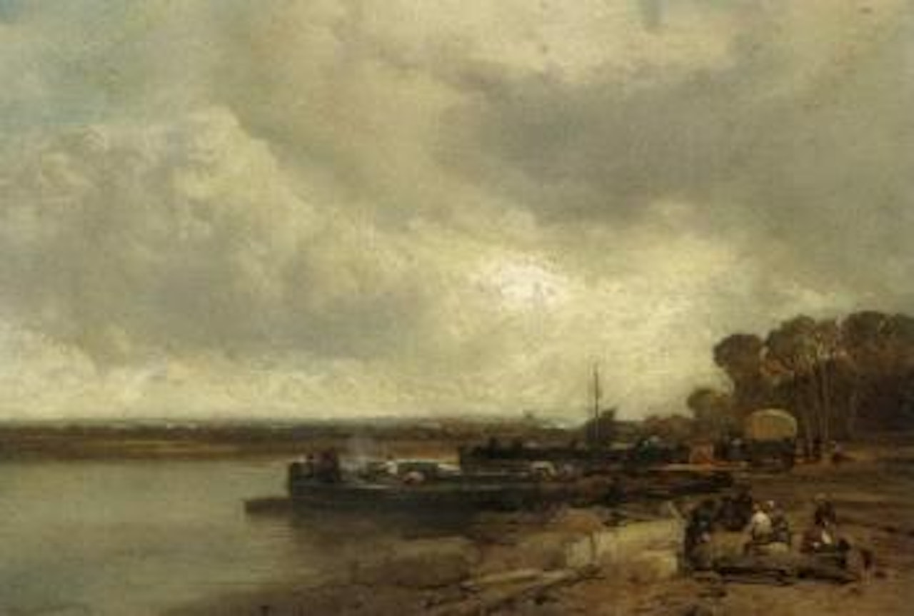 Loading barges by James Webb
