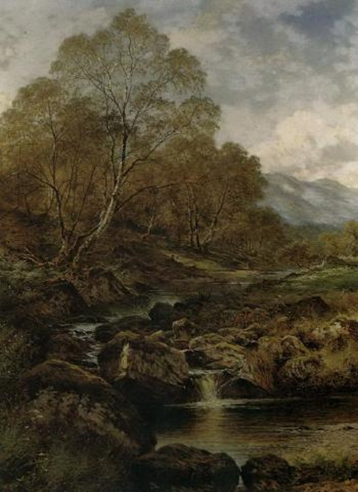 The stream from the hills of Wales by Benjamin Williams Leader