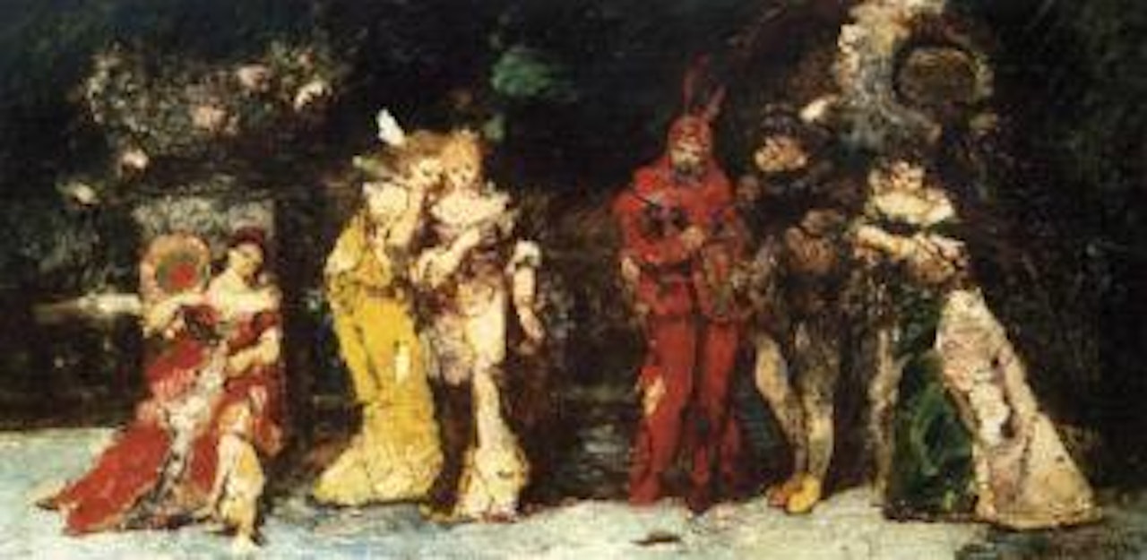 Scene de theatre, Faust by Adolphe Monticelli
