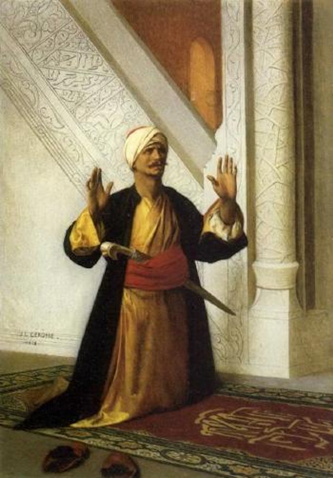 At prayer by Jean Léon Gérome