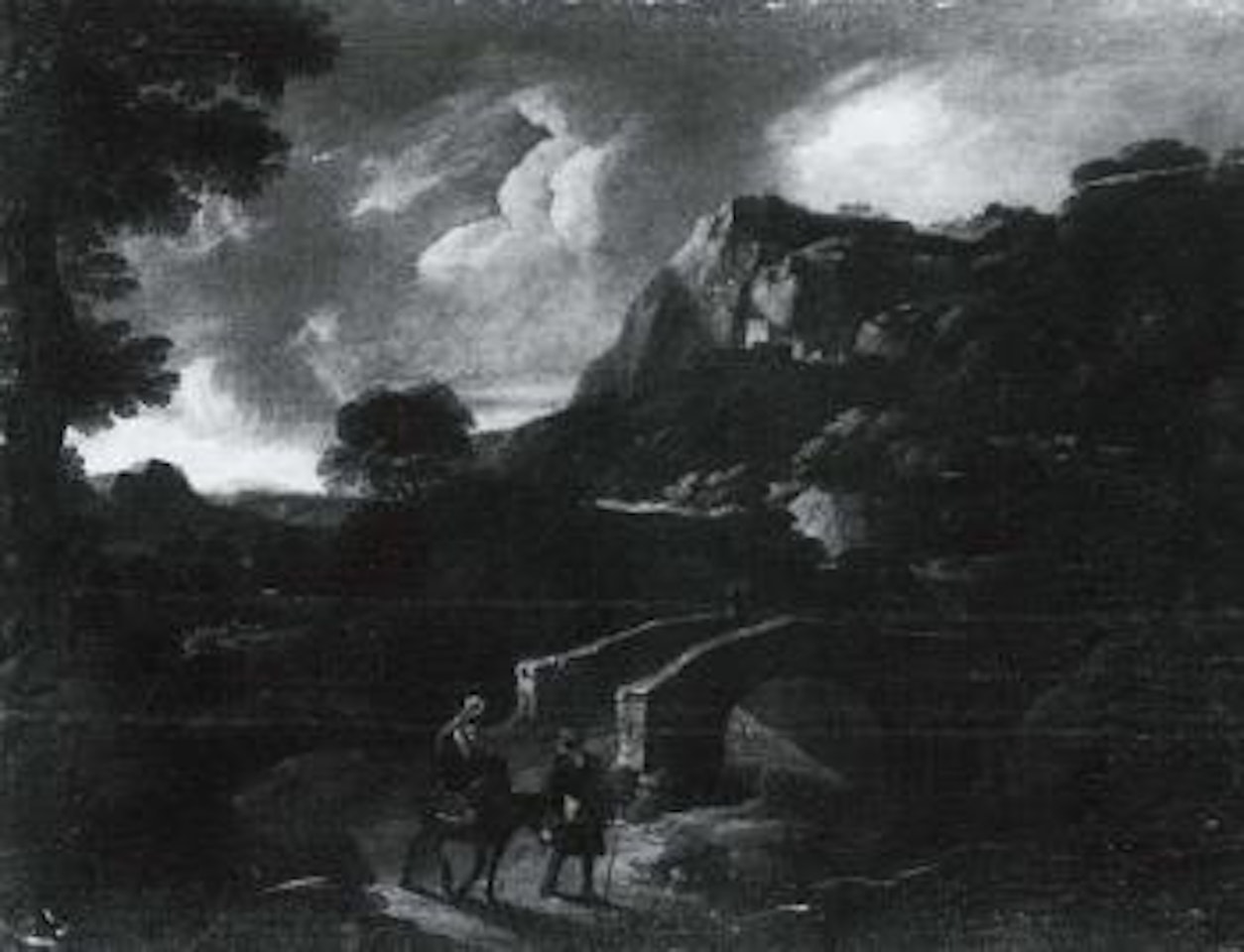Landscape with the Flight into Egypt by Roman School