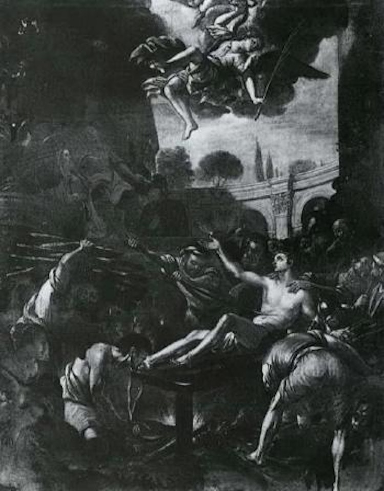 The martyrdom of St. Lawrence by Roman School