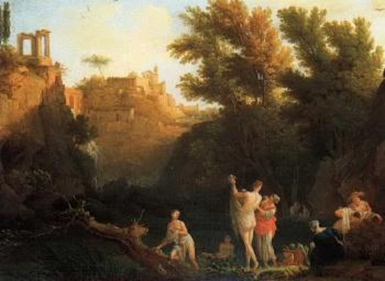 River landscape with figures. Landscape before storm by Claude Joseph Vernet