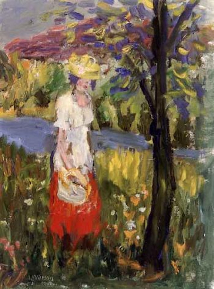 Woman by tree by Ivan Ivarson