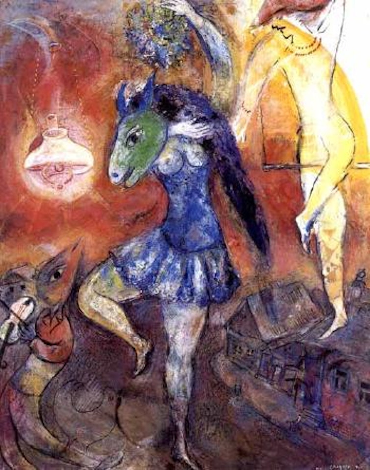 La ville s'endort by Marc Chagall