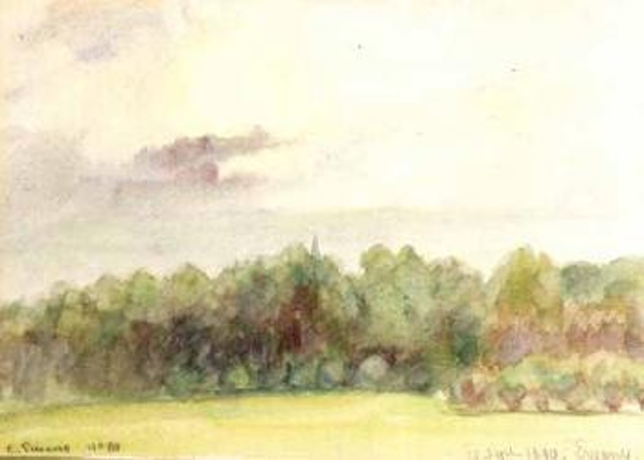 Paysage a Eragny by Camille Pissarro