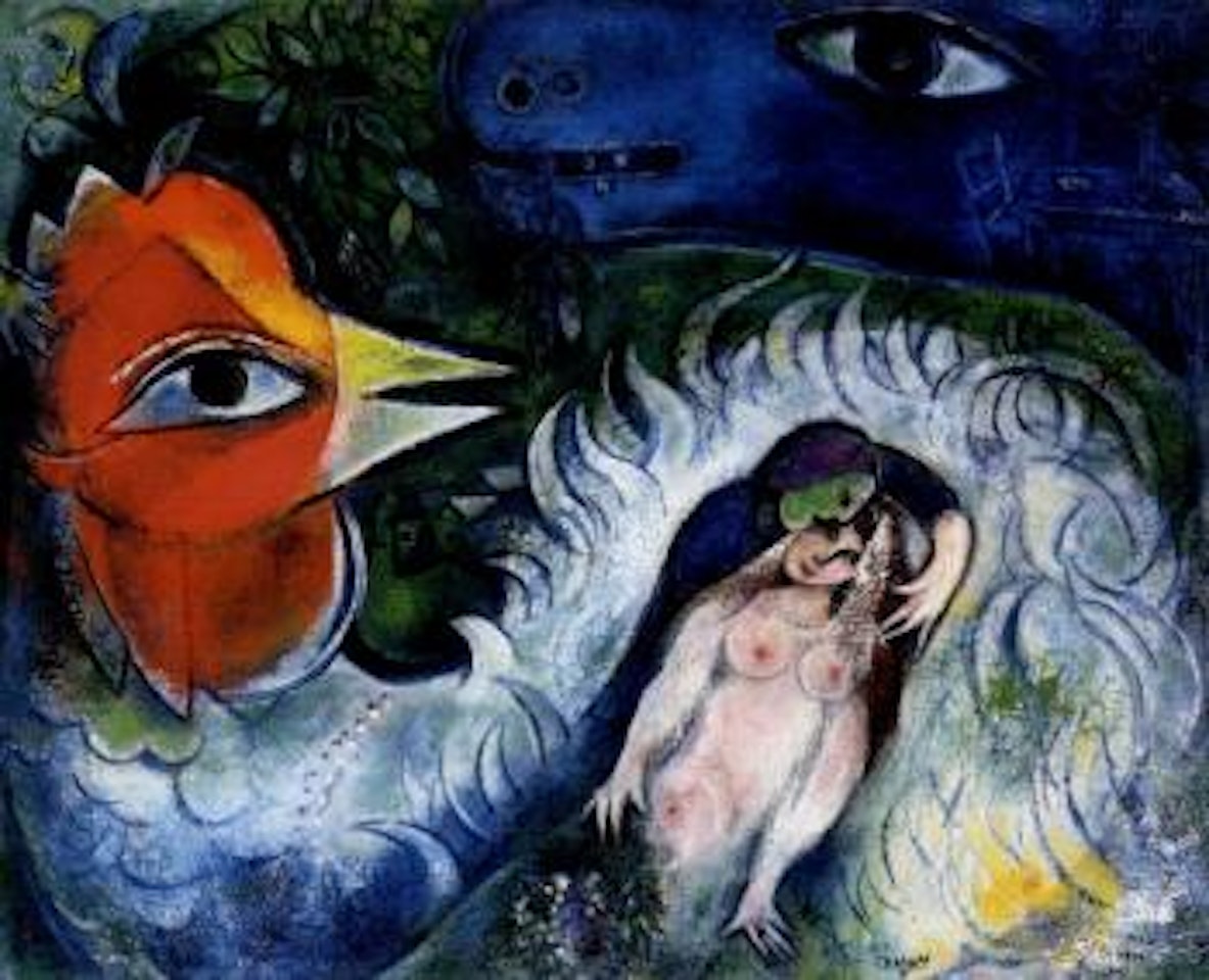 Le coq aux amoureux by Marc Chagall