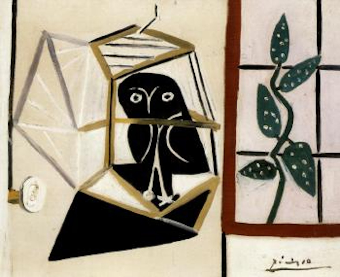 Nature morte avec oiseau en cage by Pablo Picasso