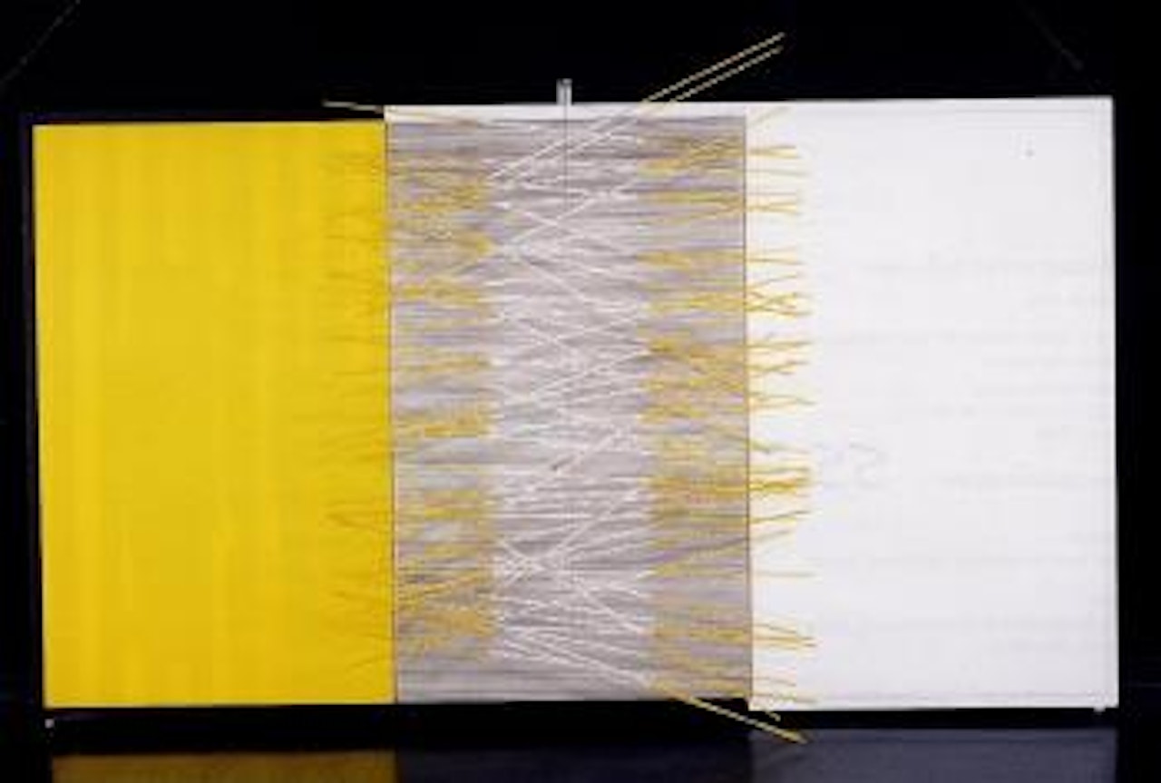 Large Triptych: yellow and white panels by Jesus Rafael Soto