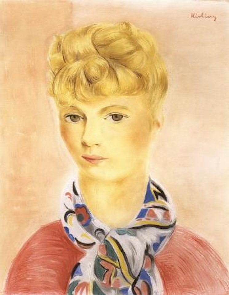 Jeune femme blonde, en buste by Moïse Kisling