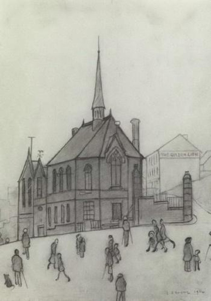Old chapel, Newcastle-upon-Tyne by Laurence Stephen Lowry