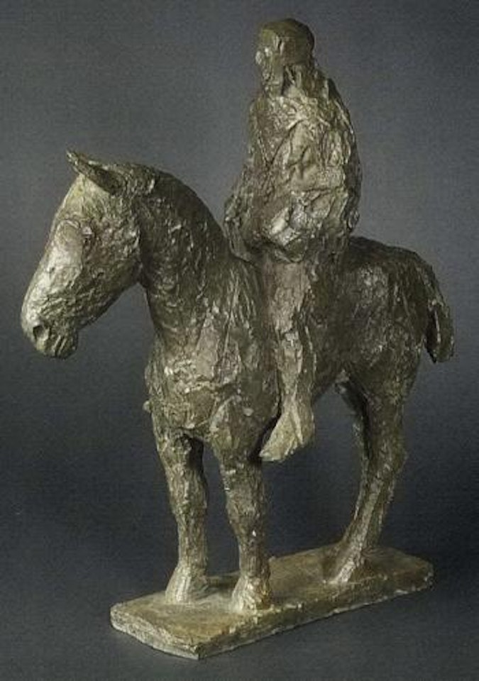 Horse and rider, robed by Elisabeth Frink
