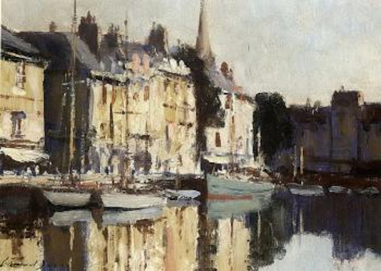 Evening sunlight, Honfleur by Edward Seago