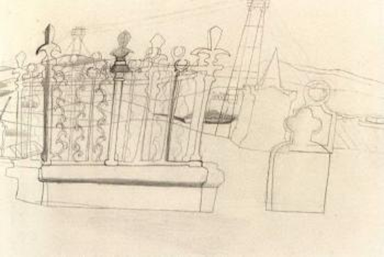 Lelant churchyard by Ben Nicholson, O.M.