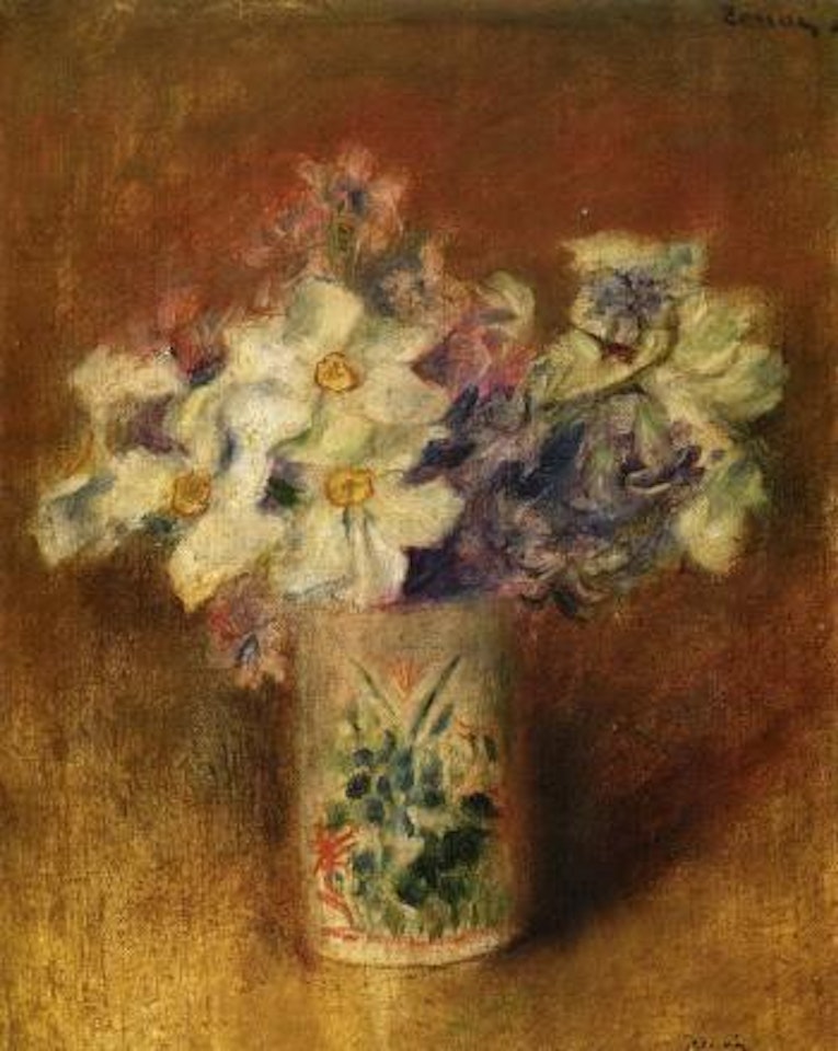Fleurs dans un vase by Pierre-Auguste Renoir