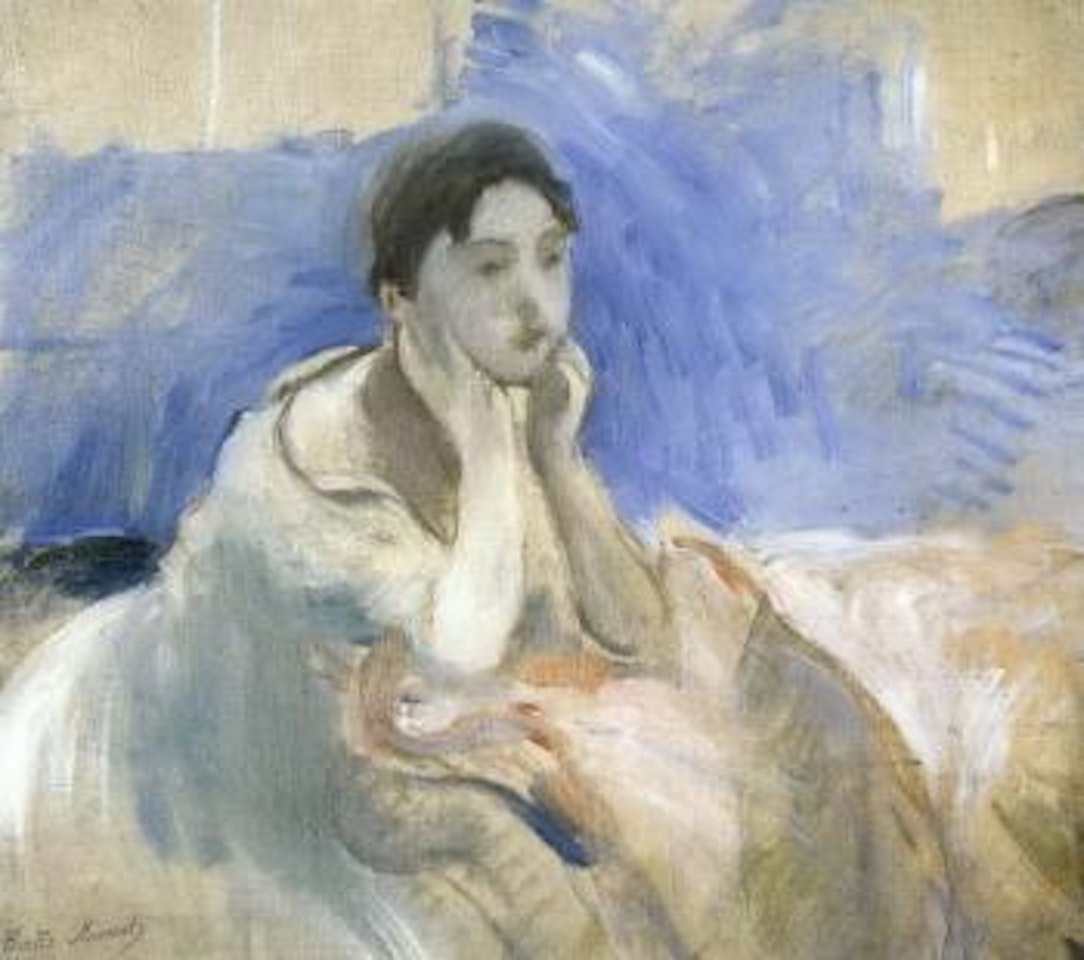 Jeune fille accoudee by Berthe Morisot