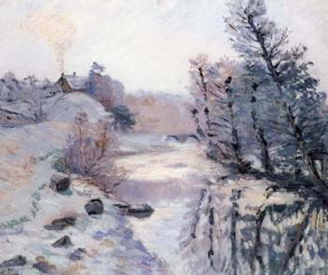 Gelee blanche, ecluse de Bouchardon, Crozant by Armand Guillaumin