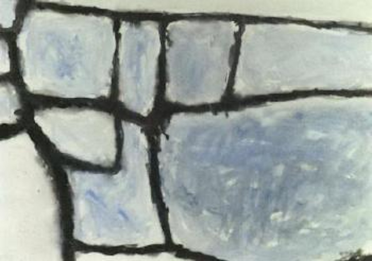 Figure, landscape forms by William Scott