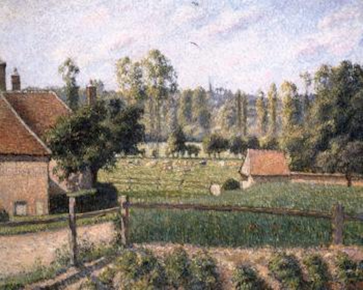 Prairie a Eragny by Camille Pissarro