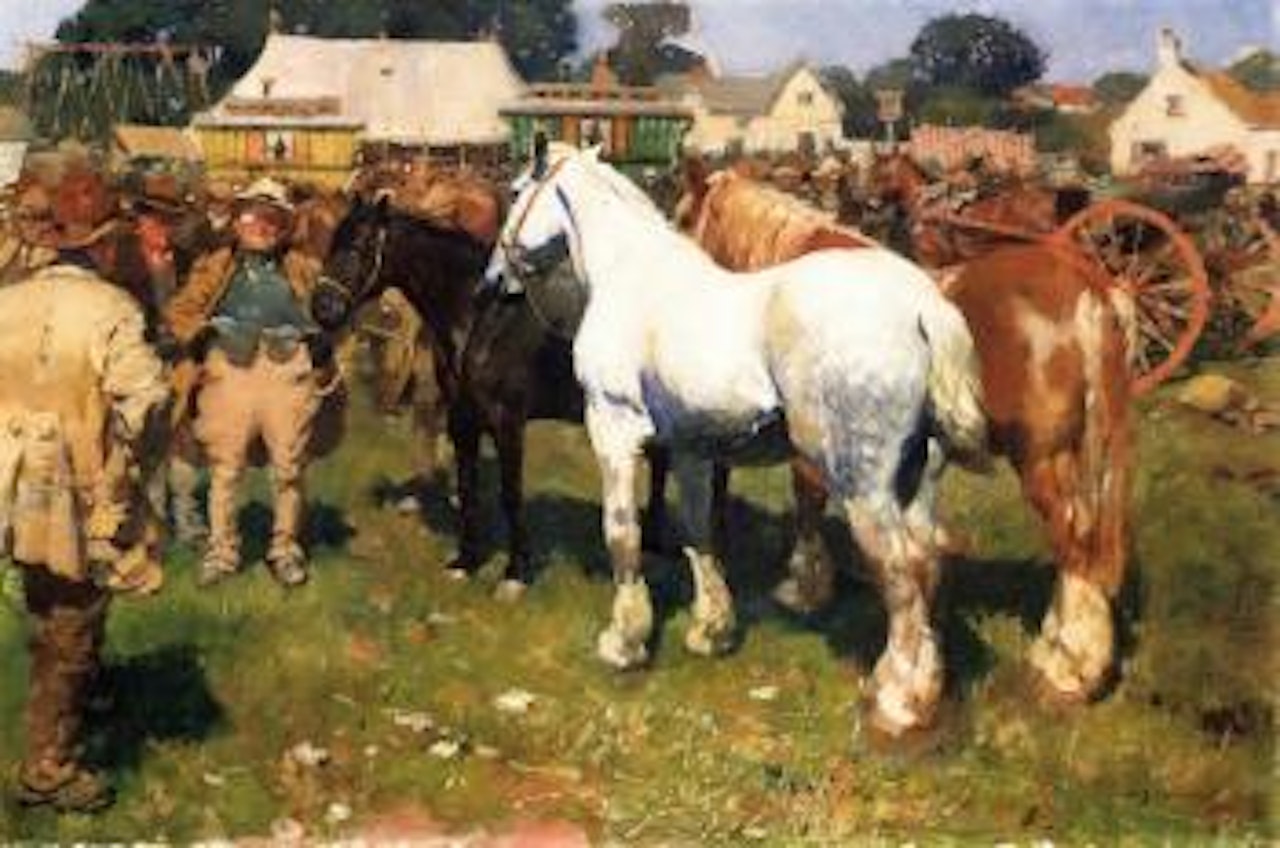 Country horse fair by Alfred James Munnings