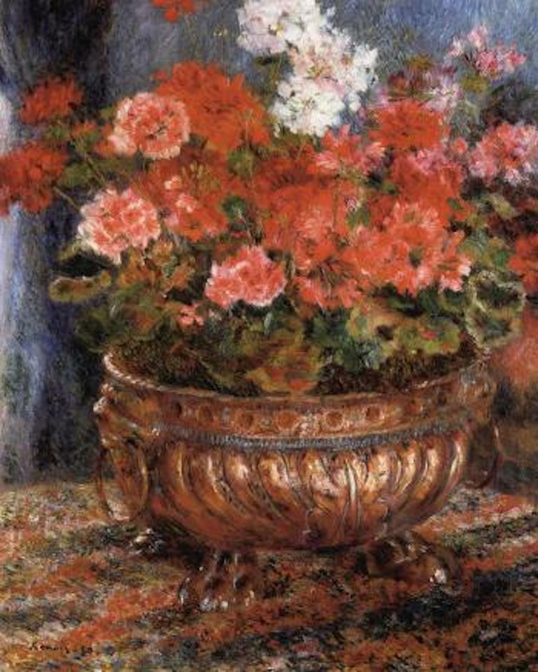 Geraniums dans une bassine de cuivre by Pierre-Auguste Renoir