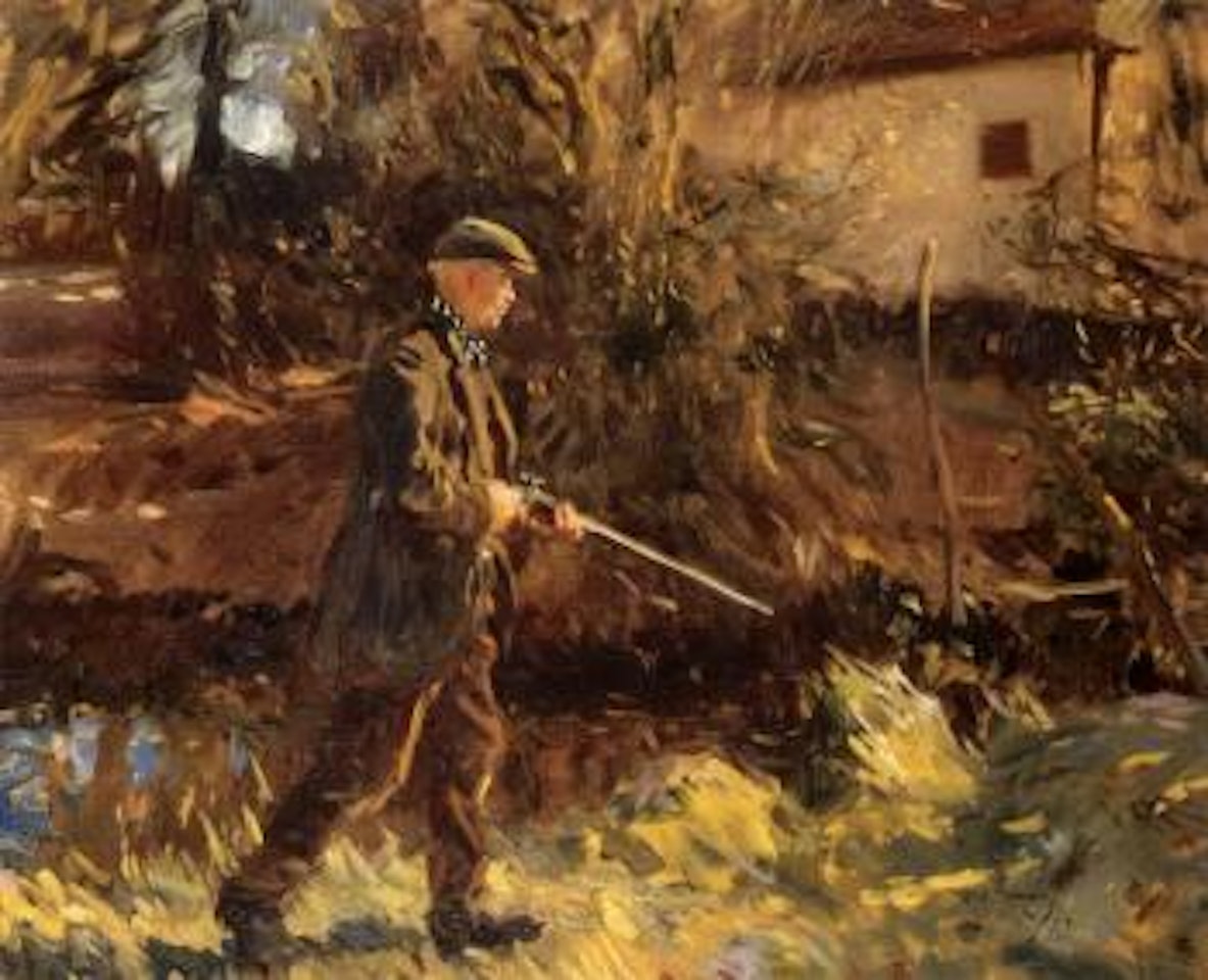 Out shooting by Alfred James Munnings
