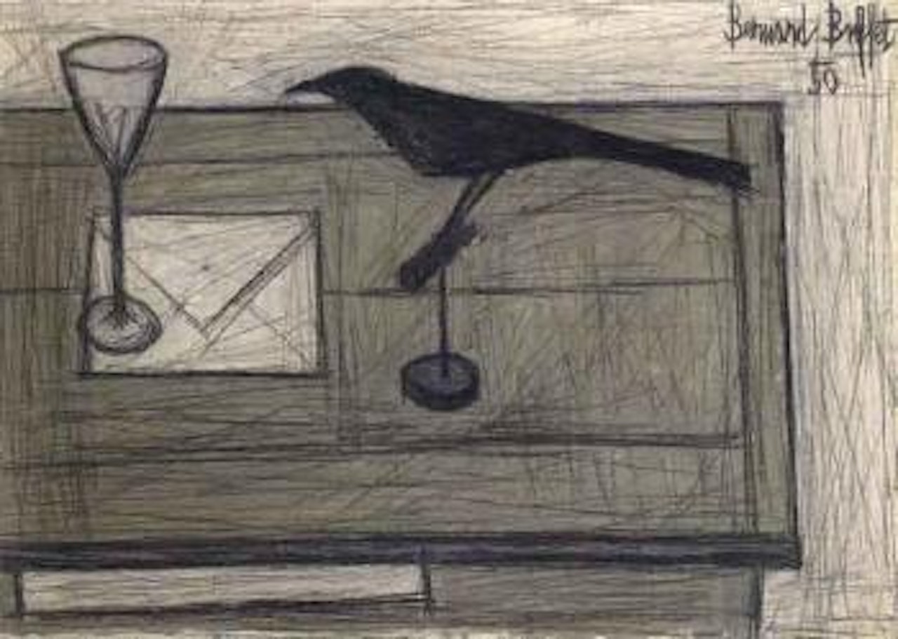 Nature morte au merle noir by Bernard Buffet