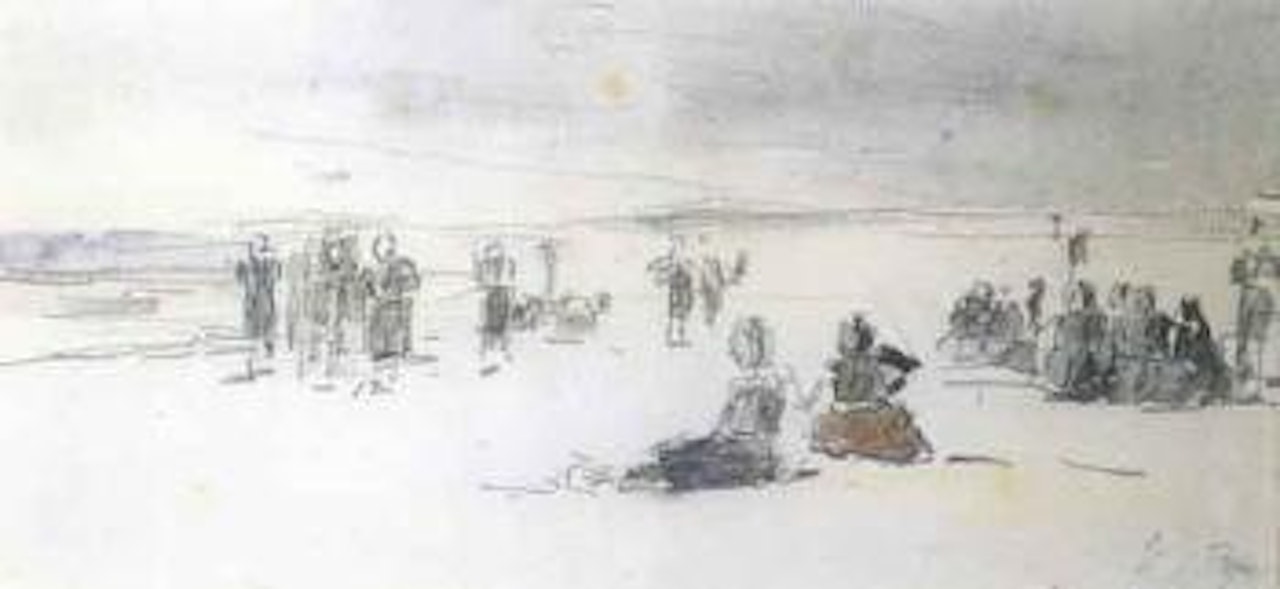 Berck, Maree basse by Eugène Boudin