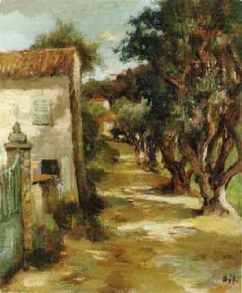 Chemin dans village Provencal by Marcel Dyf