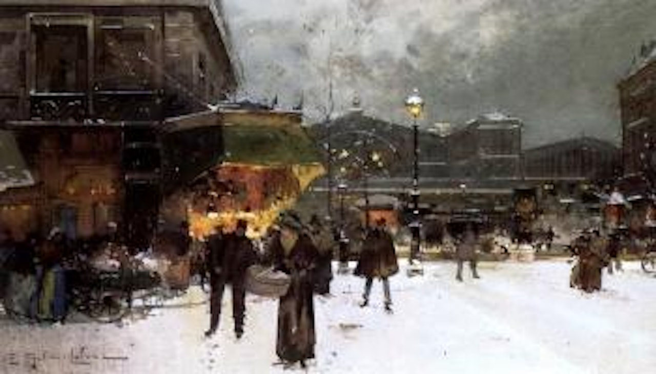 Gare du Nord, Paris by Eugene Galien-Laloue