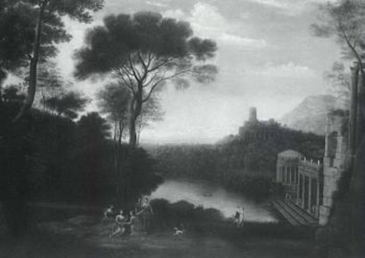 Figures in classical landscape by Claude Lorrain
