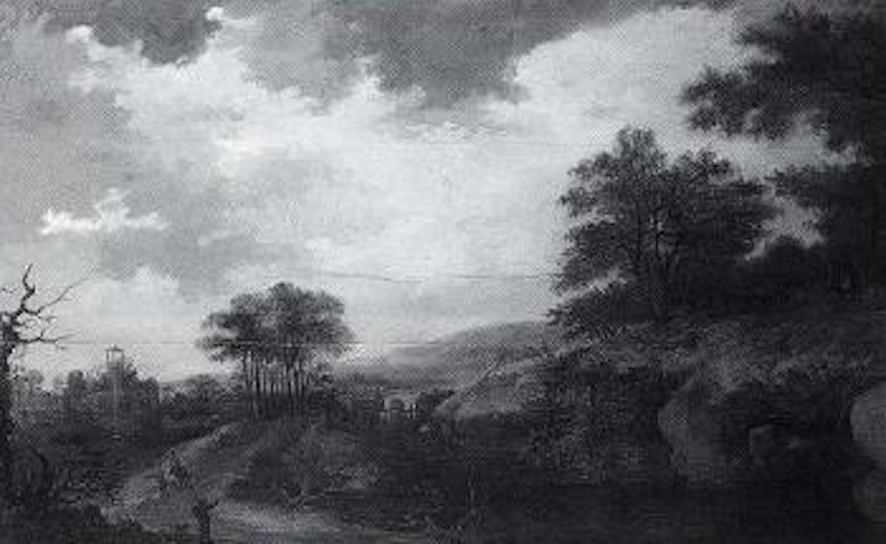 Figures on path by stream by Jan Both