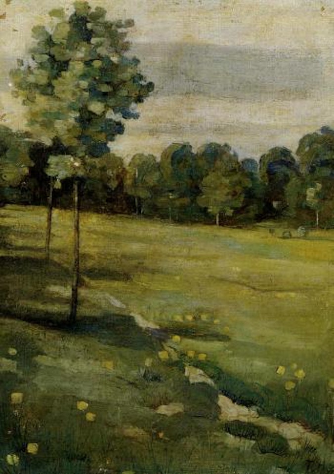 Tree-lined meadow by Ferdinand Hodler