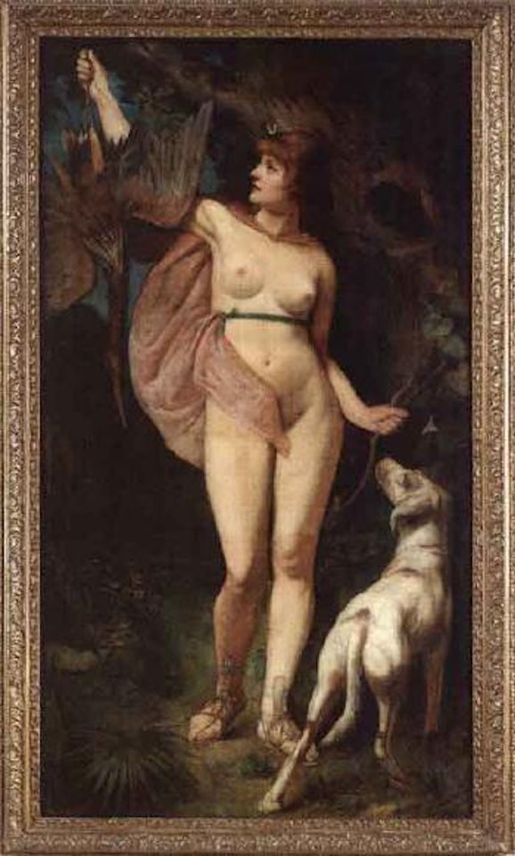Diana with hunting dog by Hans Makart