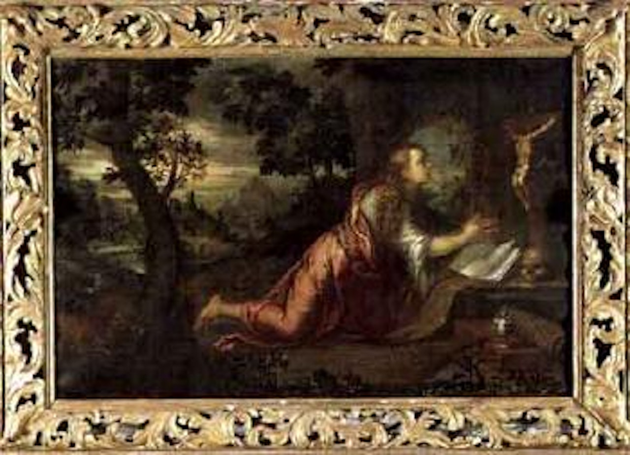Penitent Mary Magdalen in landscape by Paolo Veronese
