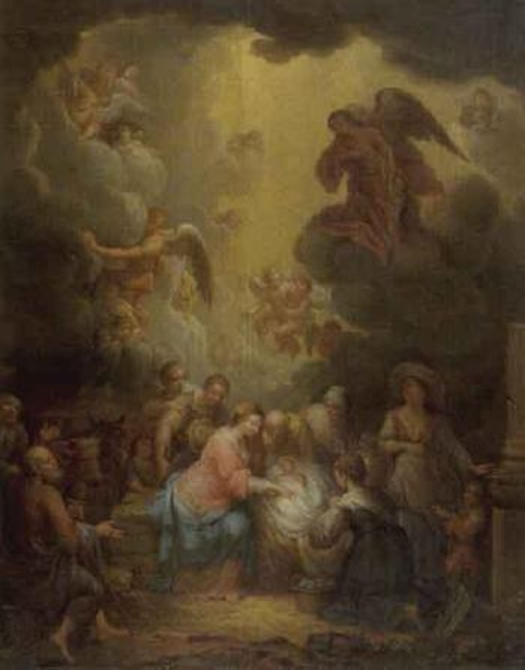 Adoration of the shepherds by German School