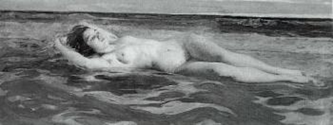 Reclining female nude by Jehudo Epstein